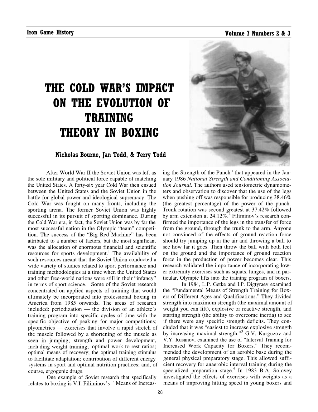 The Cold Wars Impact on the Evolution of Training Theory In