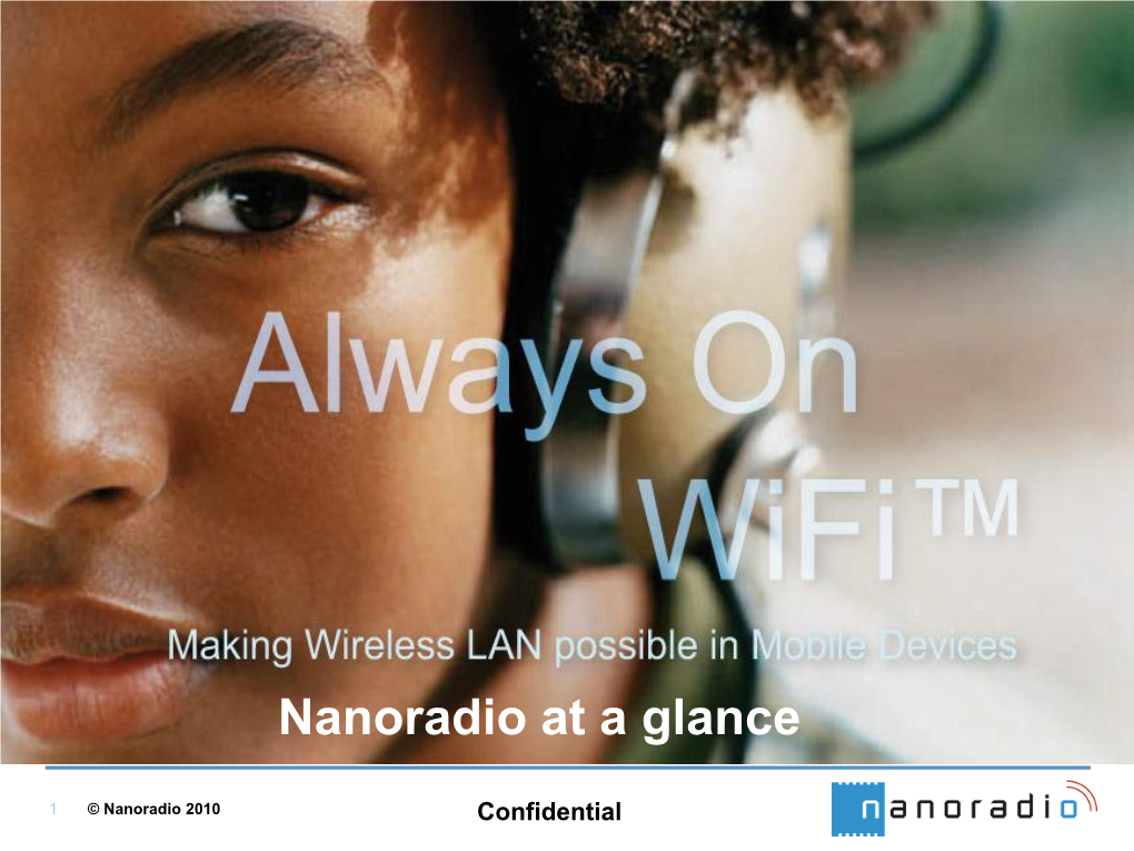 Nanoradio at a Glance