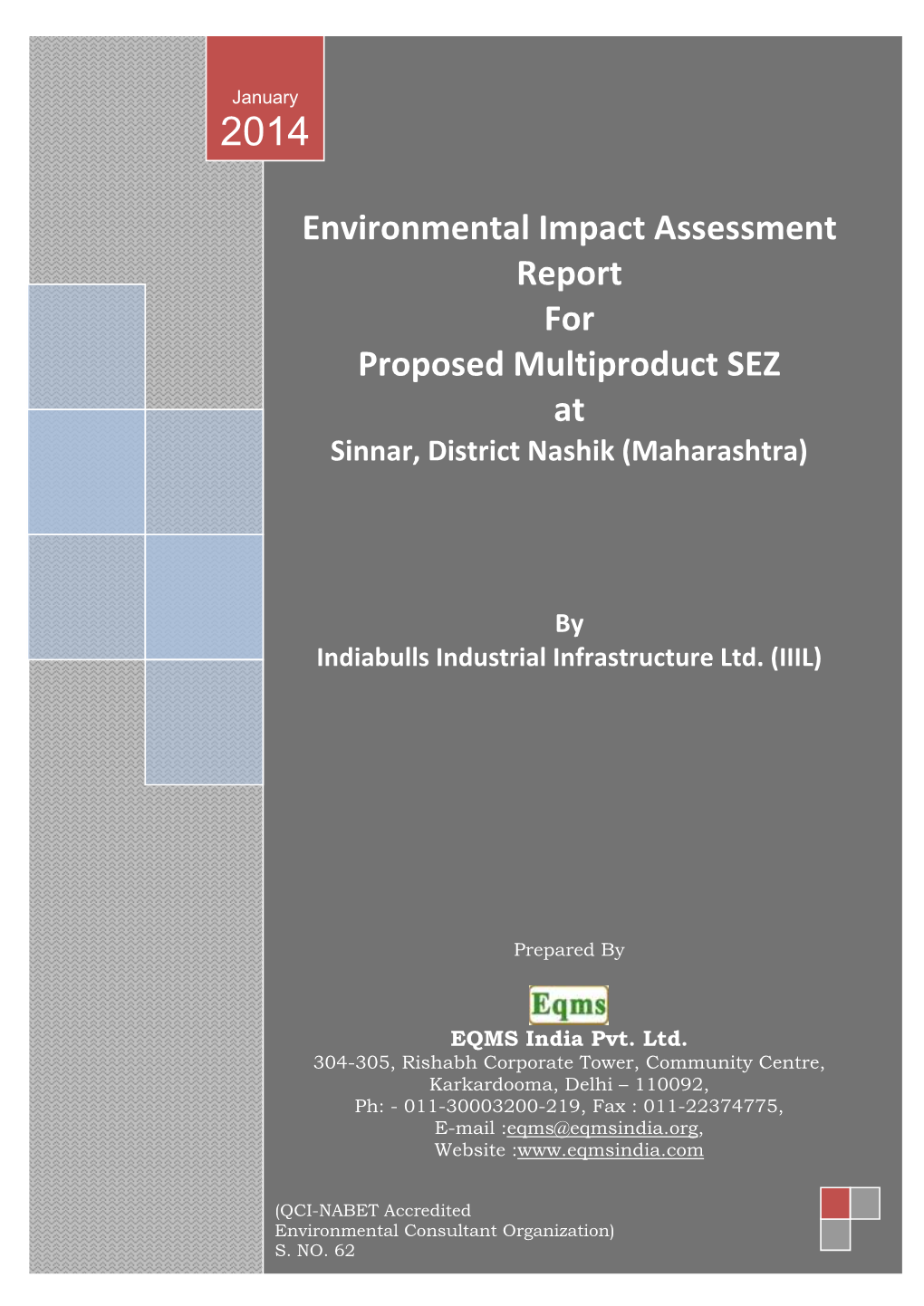 Environmental Impact Assessment Report for Proposed Multiproduct SEZ at Sinnar, District Nashik (Maharashtra)