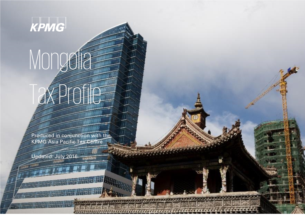 Country Tax Profile: Mongolia