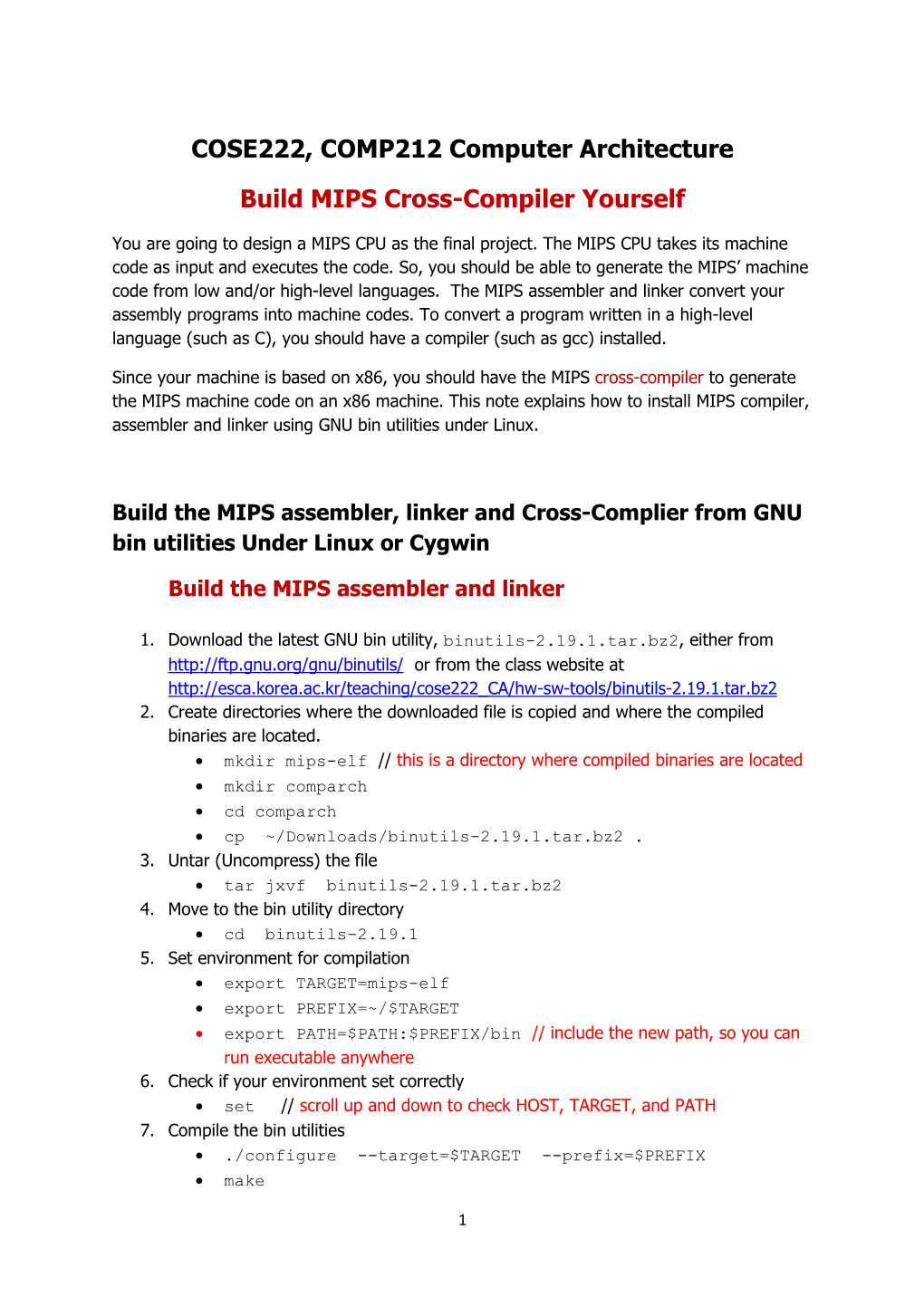 Build Your Own MIPS Cross Compiler Under Linux