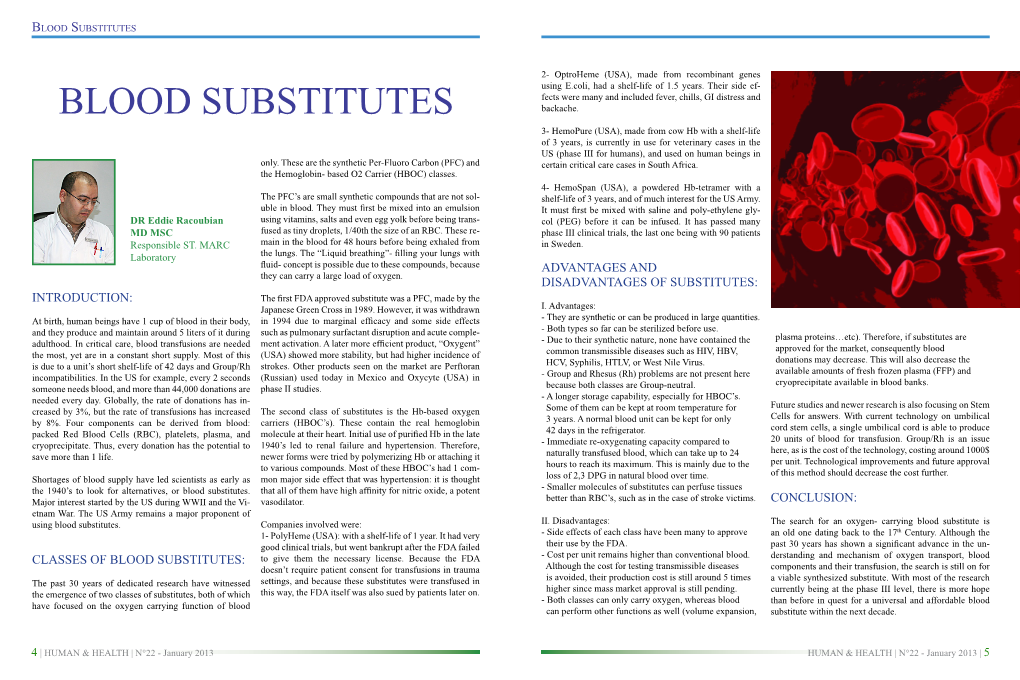 Blood Substitutes