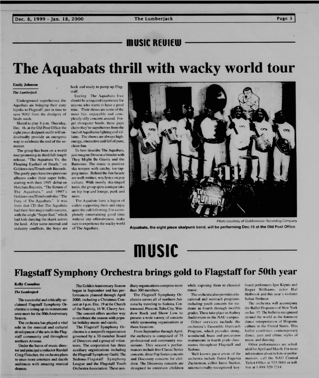 Flagstaff Symphony Orchestra Brings Gold to Flagstaff for 50Th Year