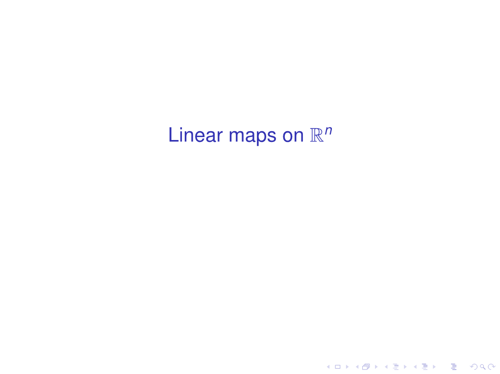 Linear Maps on Rn