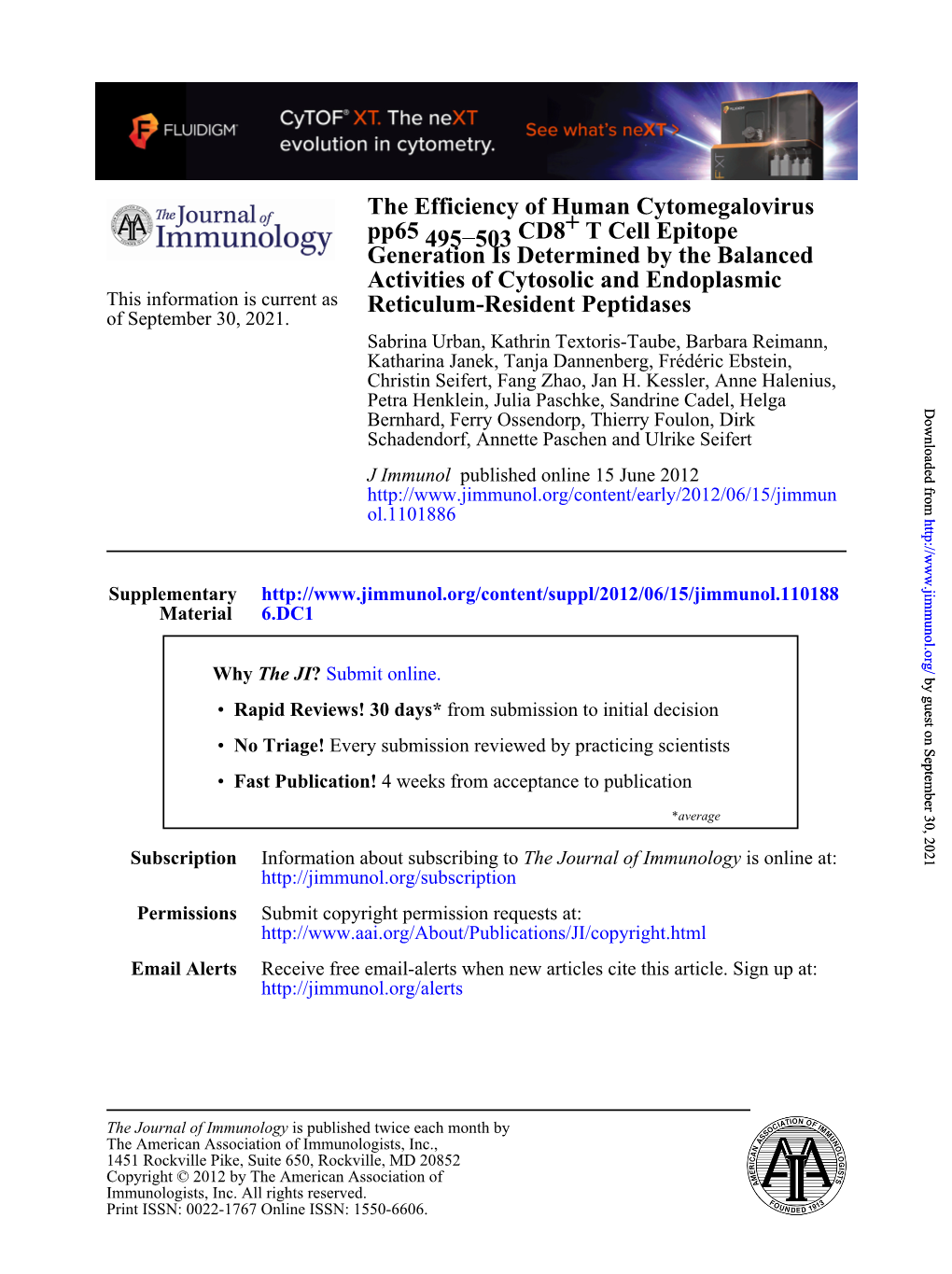 Reticulum-Resident Peptidases Activities of Cytosolic And