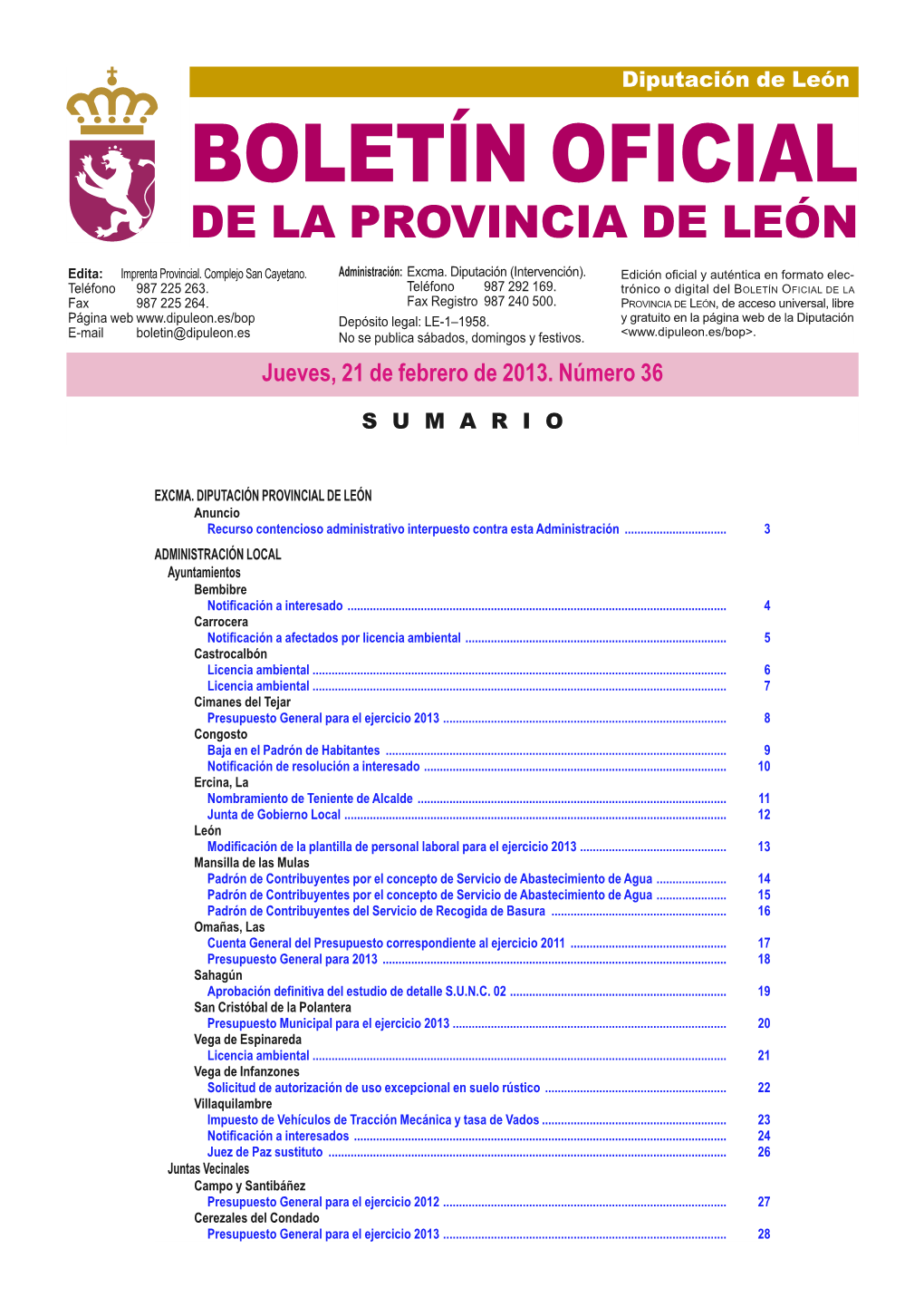 Boletín Oficial De La Provinica