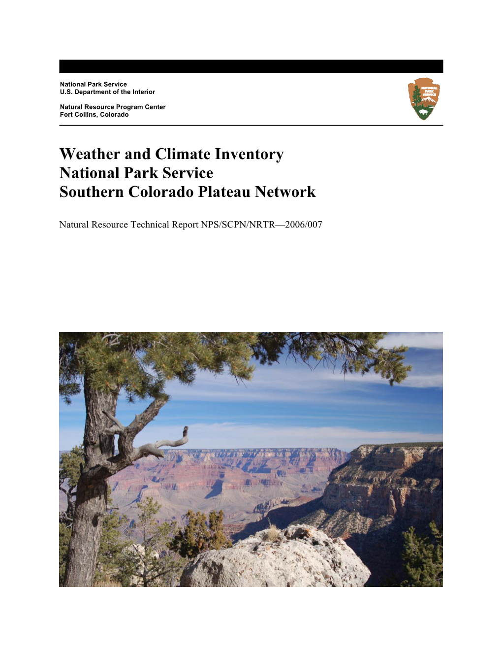 Weather and Climate Inventory National Park Service Southern Colorado Plateau Network