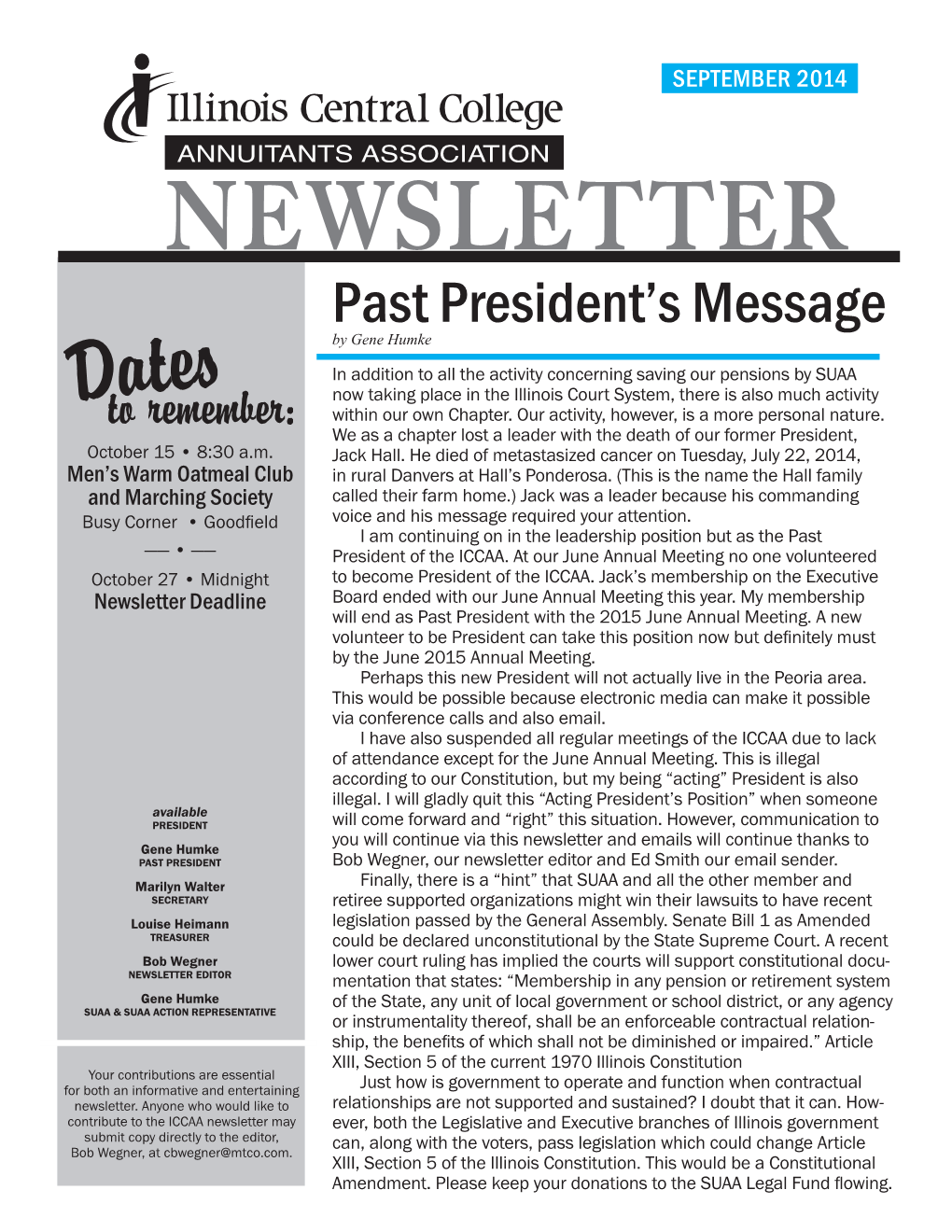 Past President's Message