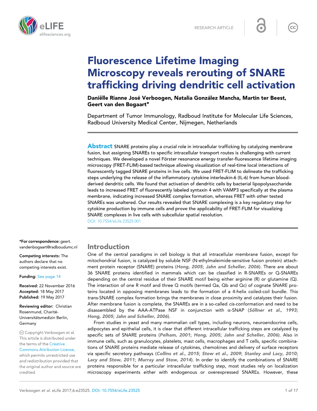 Fluorescence Lifetime Imaging Microscopy Reveals Rerouting Of