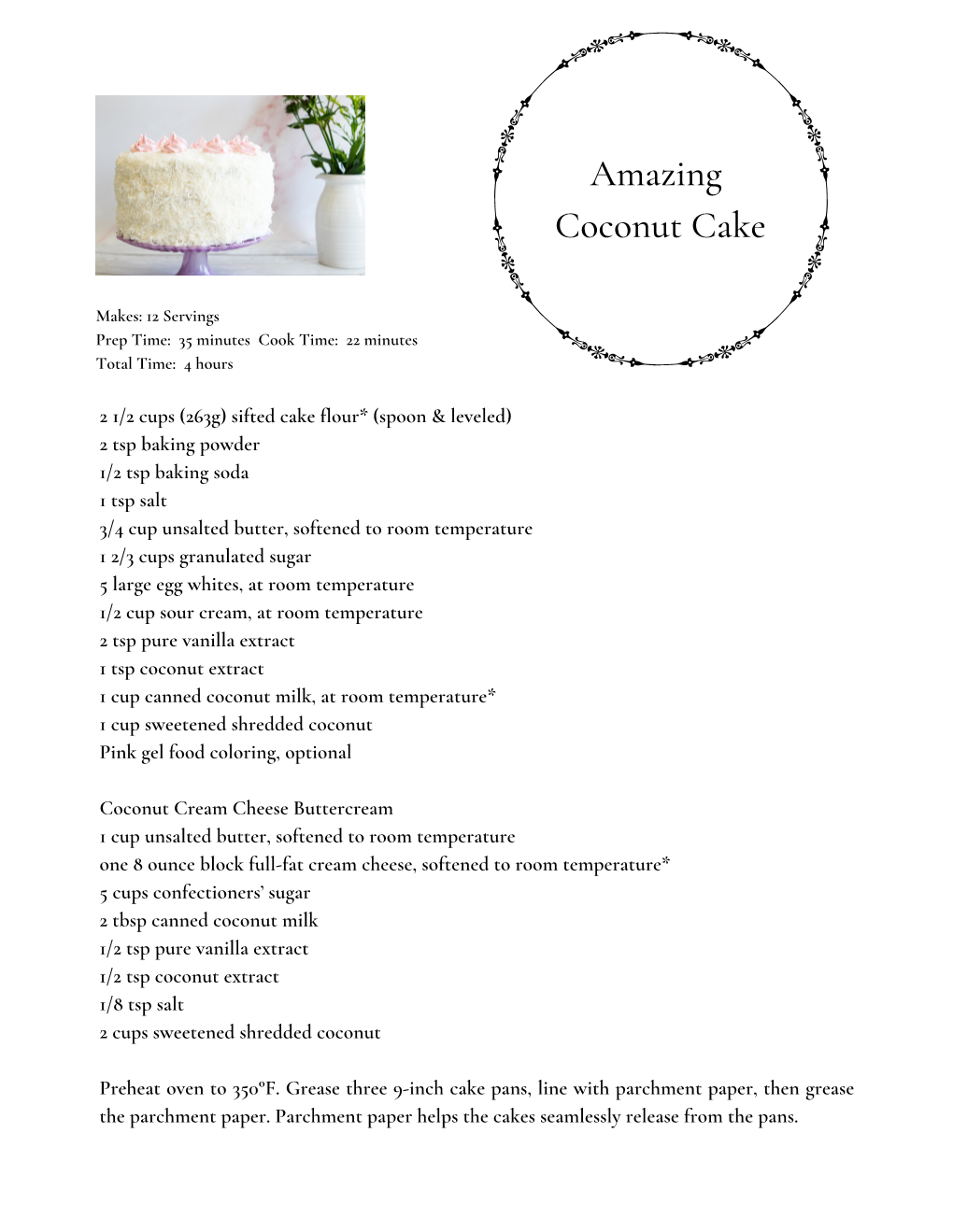 Amazing Coconut Cake