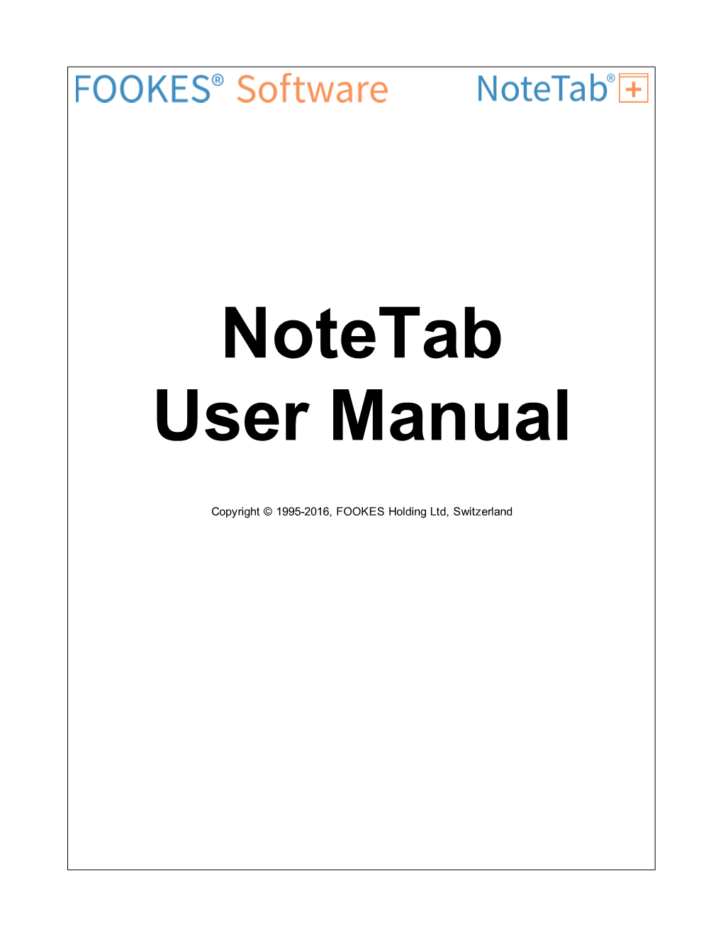 Notetab User Manual