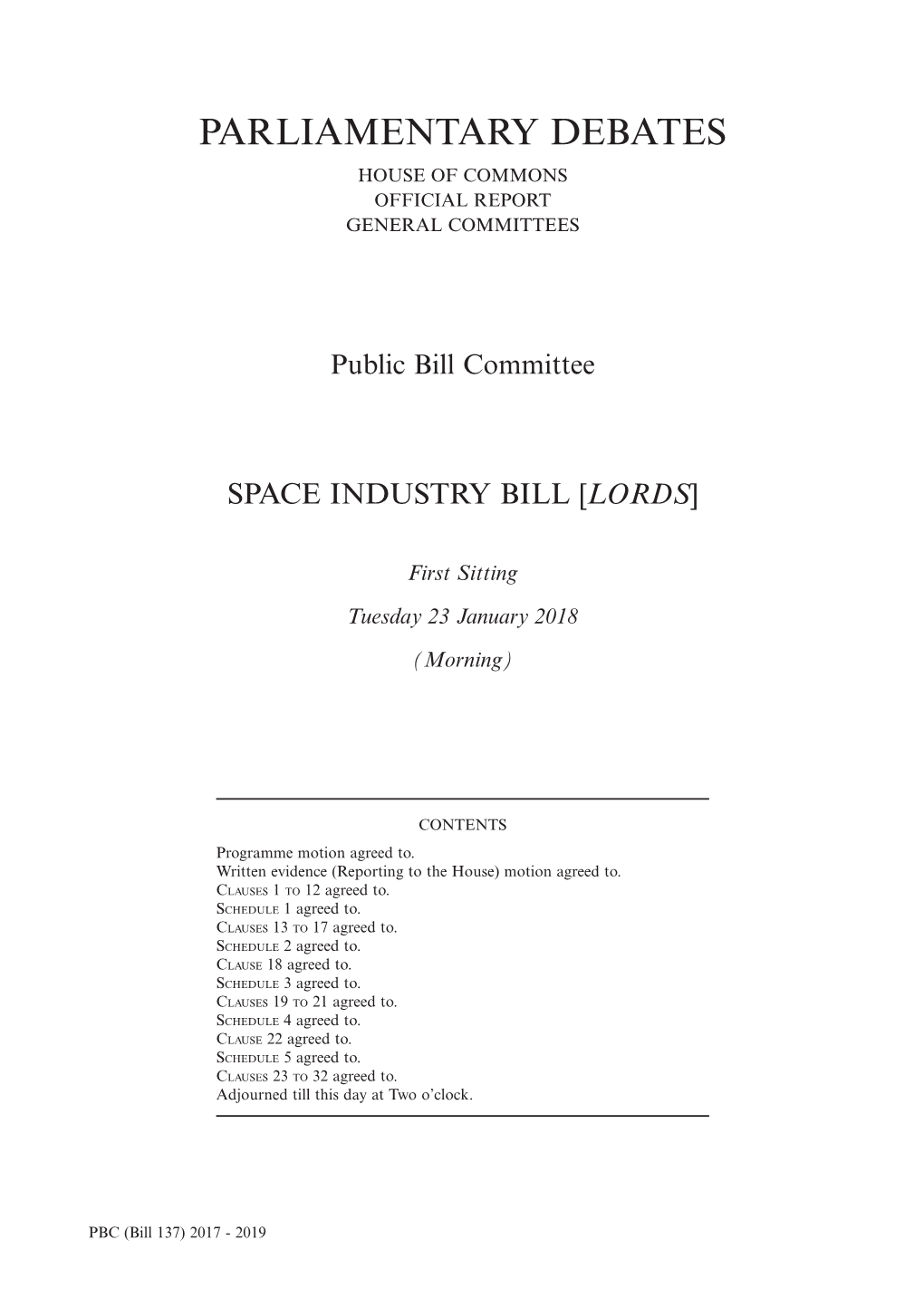 Parliamentary Debates House of Commons Official Report General Committees