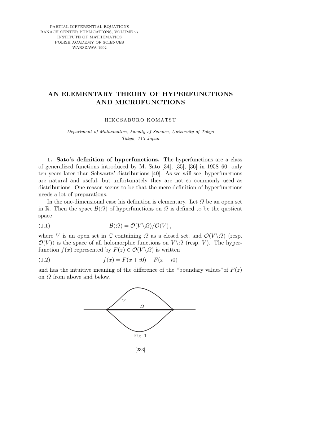 An Elementary Theory of Hyperfunctions and Microfunctions