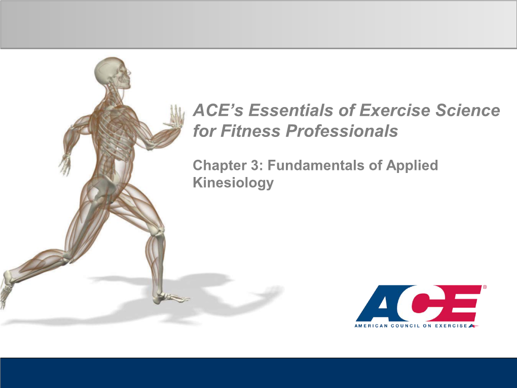 ACE's Essentials of Exercise Science for Fitness Professionals