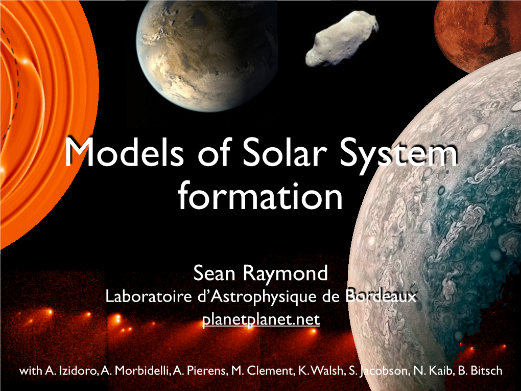 Sean Raymond Laboratoire D’Astrophysique De Bordeaux Planetplanet.Net with A