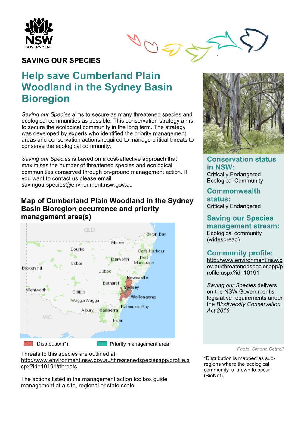 Cumberland Plain Woodland in the Sydney Basin Bioregion Draft Strategy