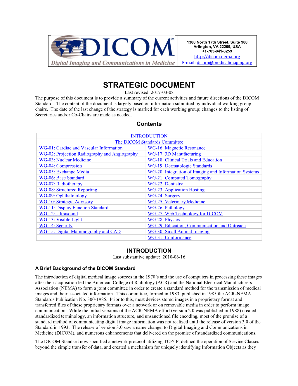 DICOM Strategy