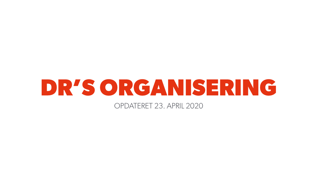 Opdateret 23. April 2020 Generaldirektør Maria Rørbye Rønn