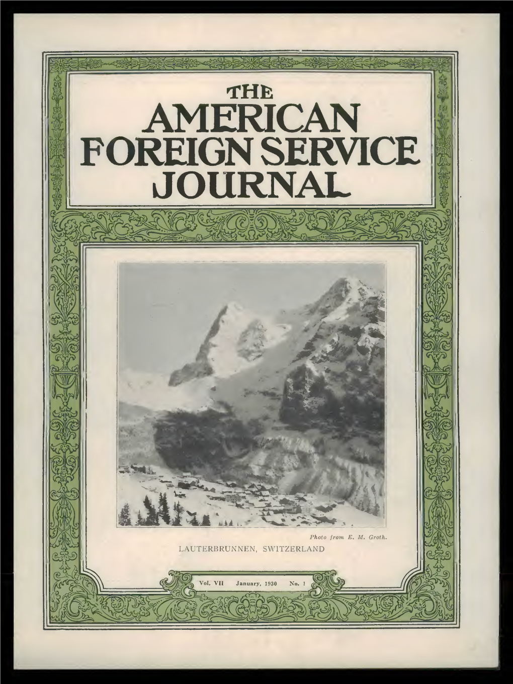 The Foreign Service Journal, January 1930