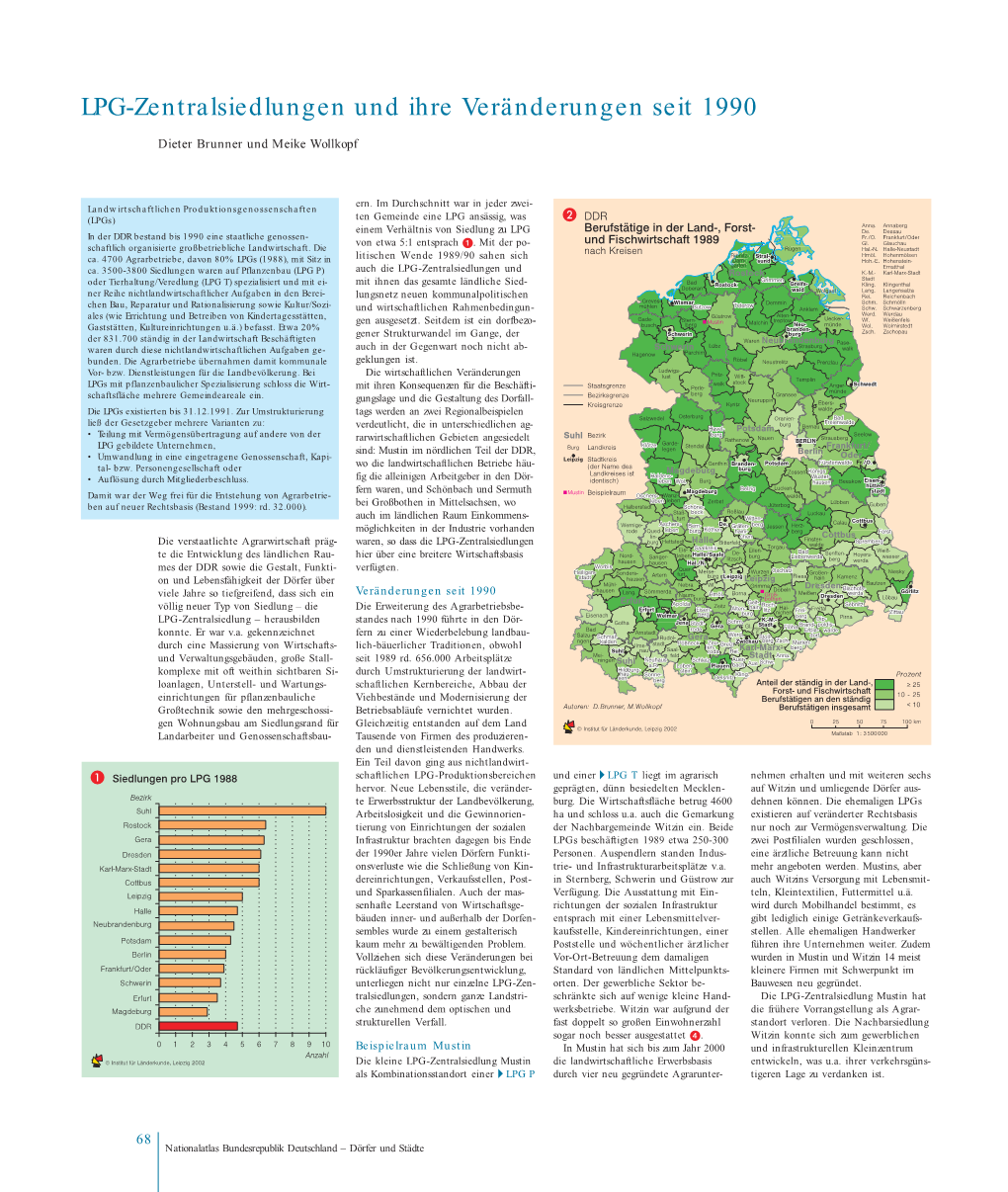 LPG-Zentralsiedlungen Und Ihre Veränderungen Seit 1990