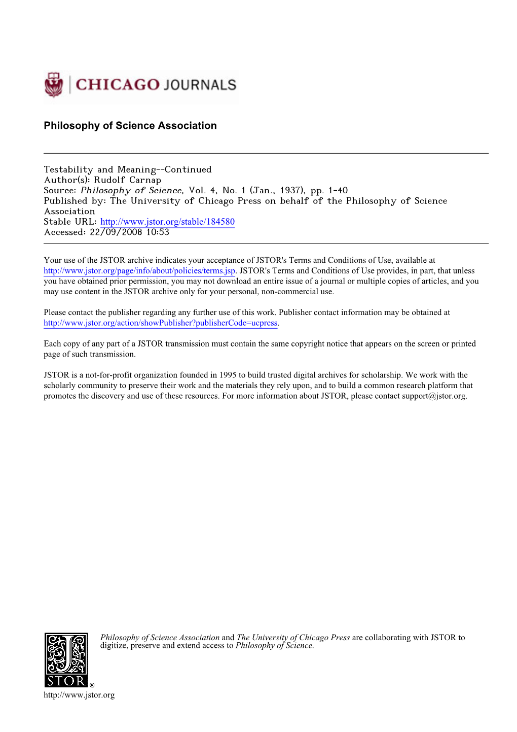 Philosophy of Science Association