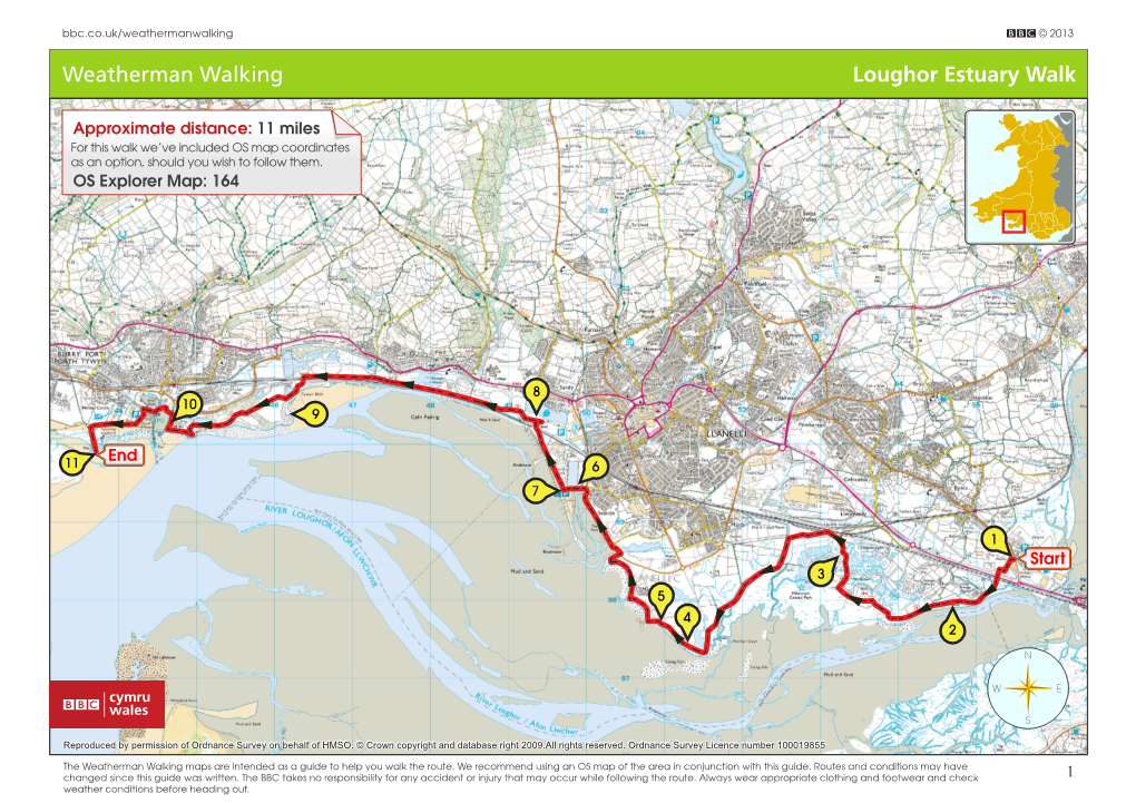 Weatherman Walking Loughor Estuary Walk