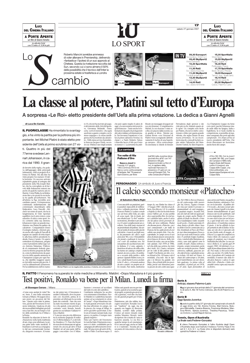 La Classe Al Potere, Platini Sul Tetto D'europa