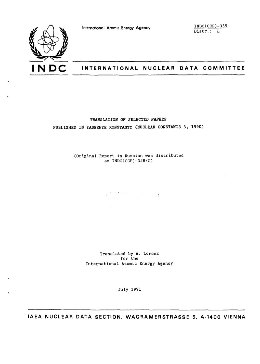 I N Dc International Nuclear Data Committee Iaea