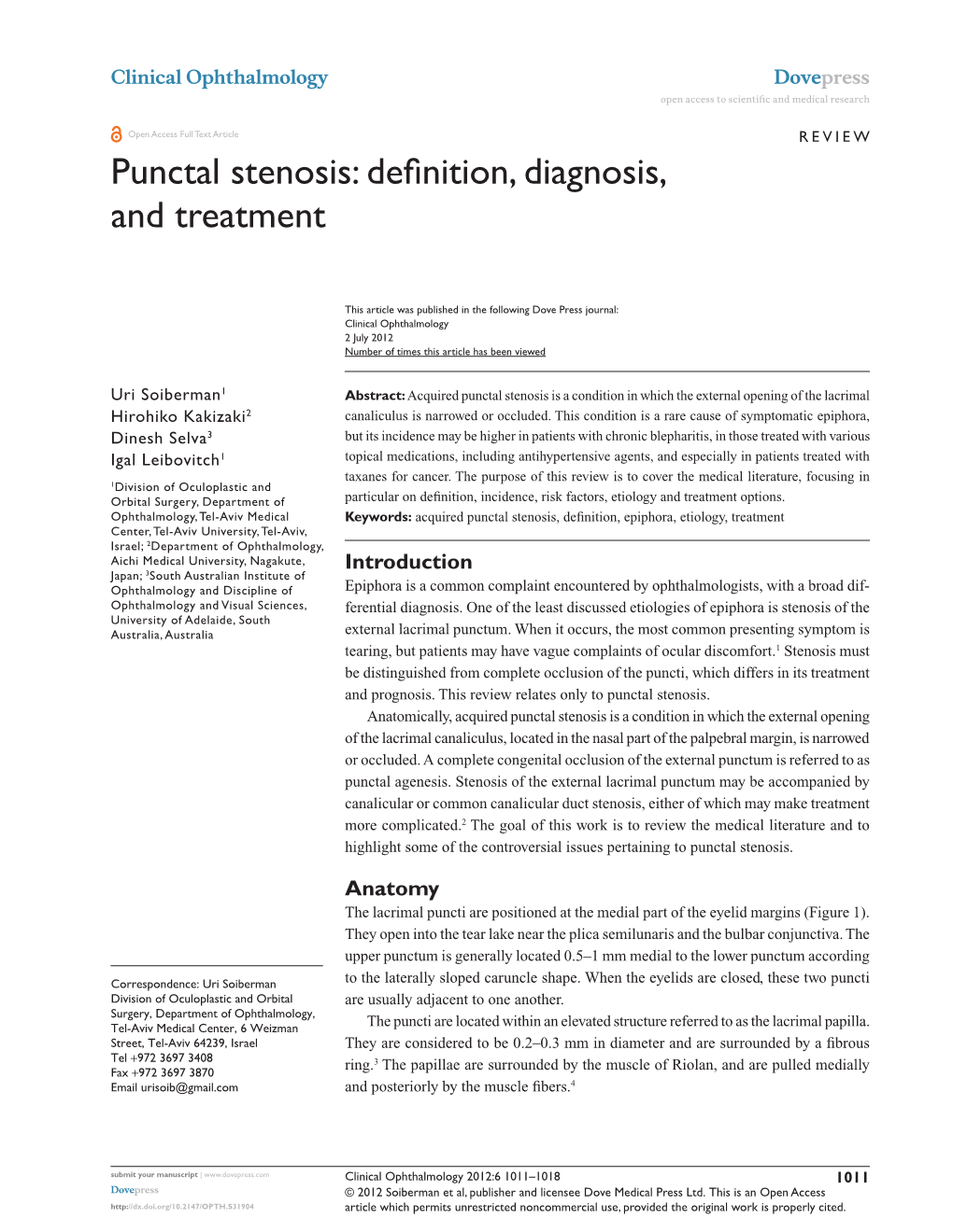 Punctal Stenosis: Definition, Diagnosis, and Treatment