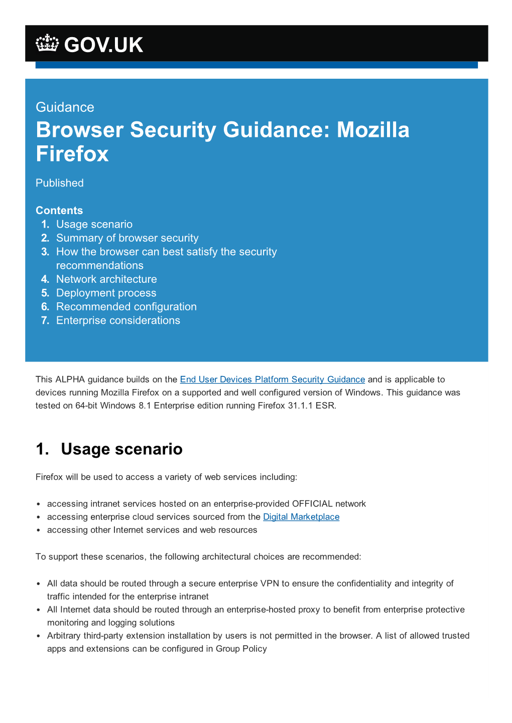 Browser Security Guidance: Mozilla Firefox