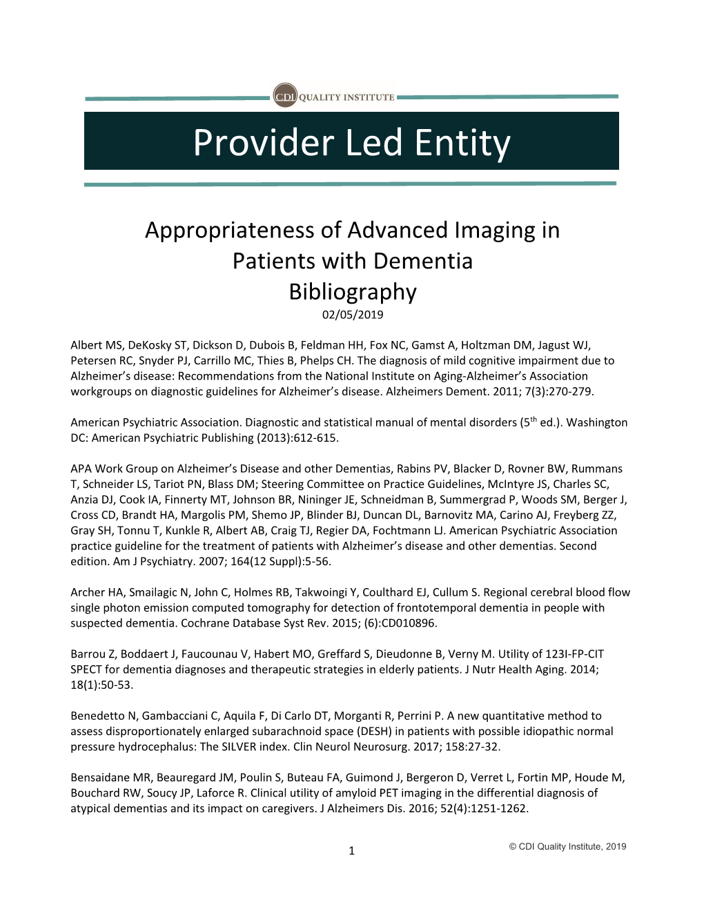 Provider Led Entity