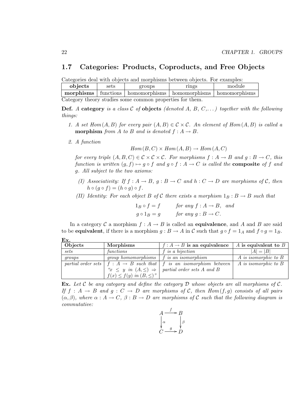 1.7 Categories: Products, Coproducts, and Free Objects