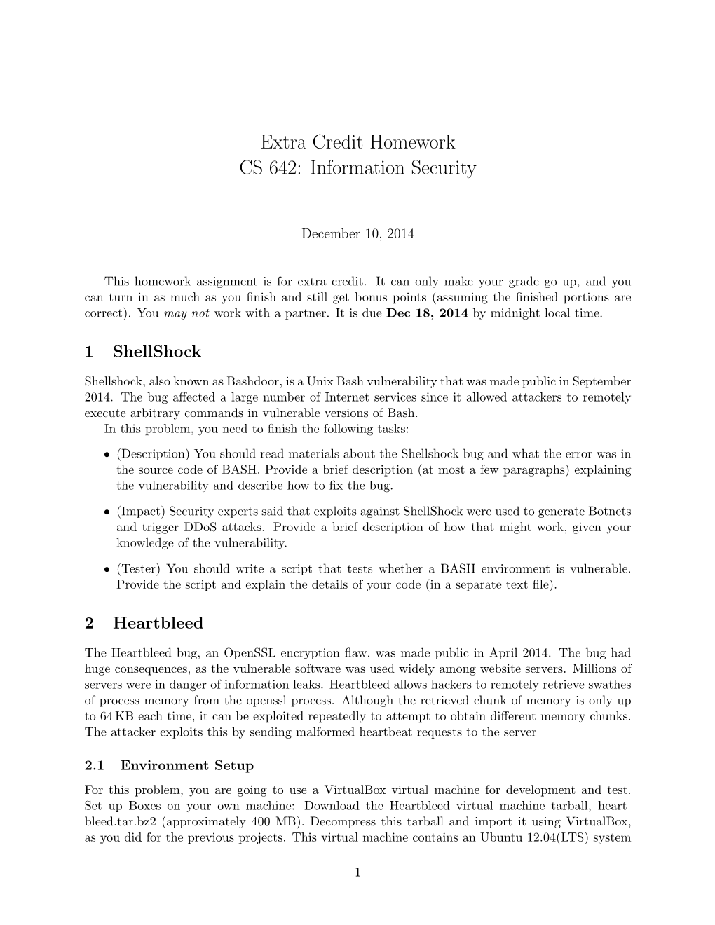 Extra Credit Homework CS 642: Information Security