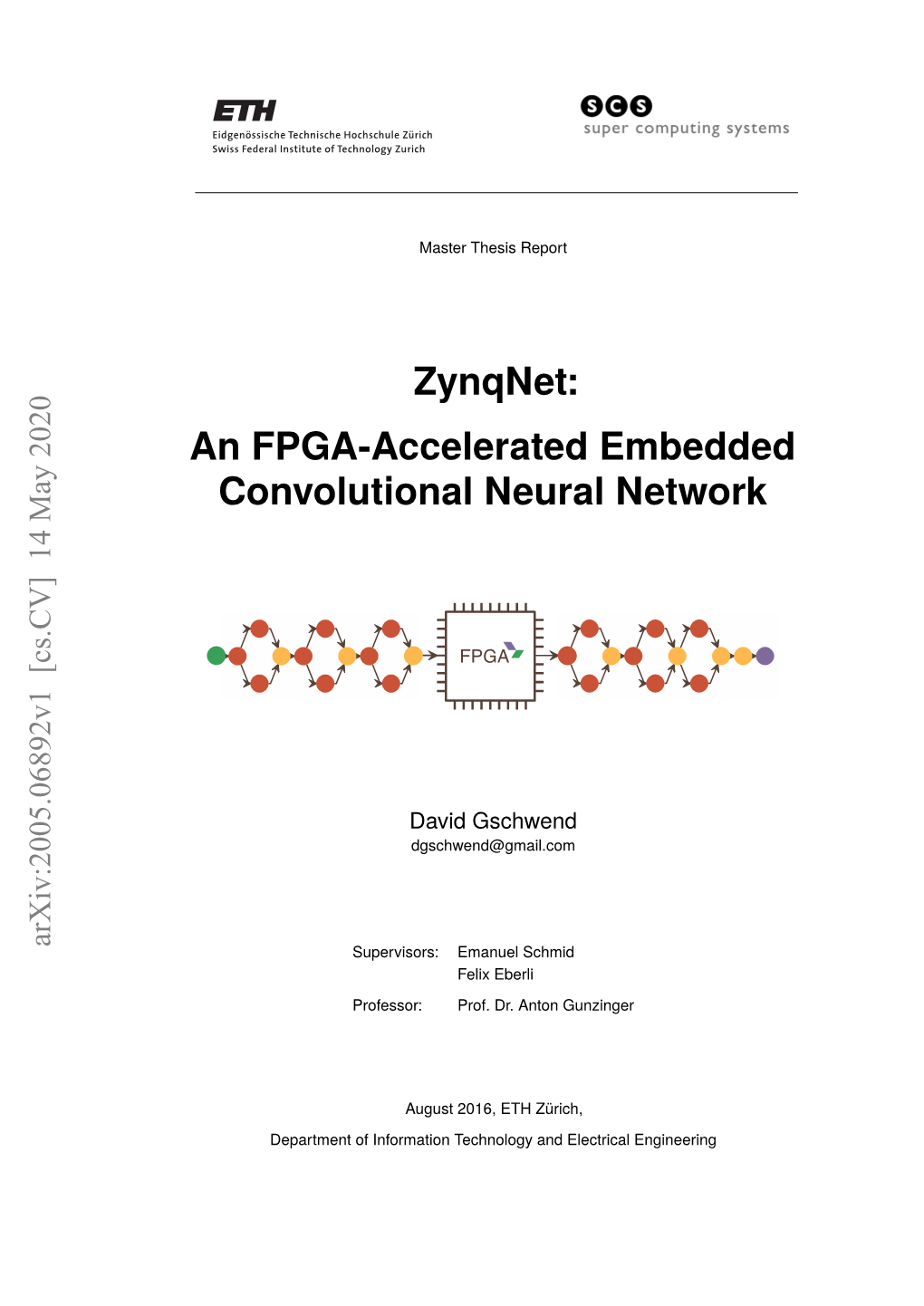 An FPGA-Accelerated Embedded Convolutional Neural Network