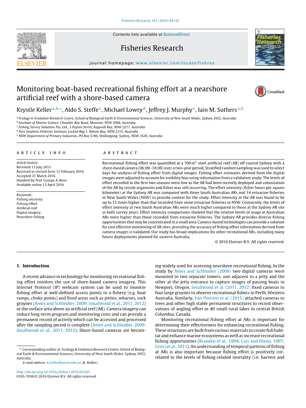 (2016). Monitoring Boat-Based Recreational Fishing