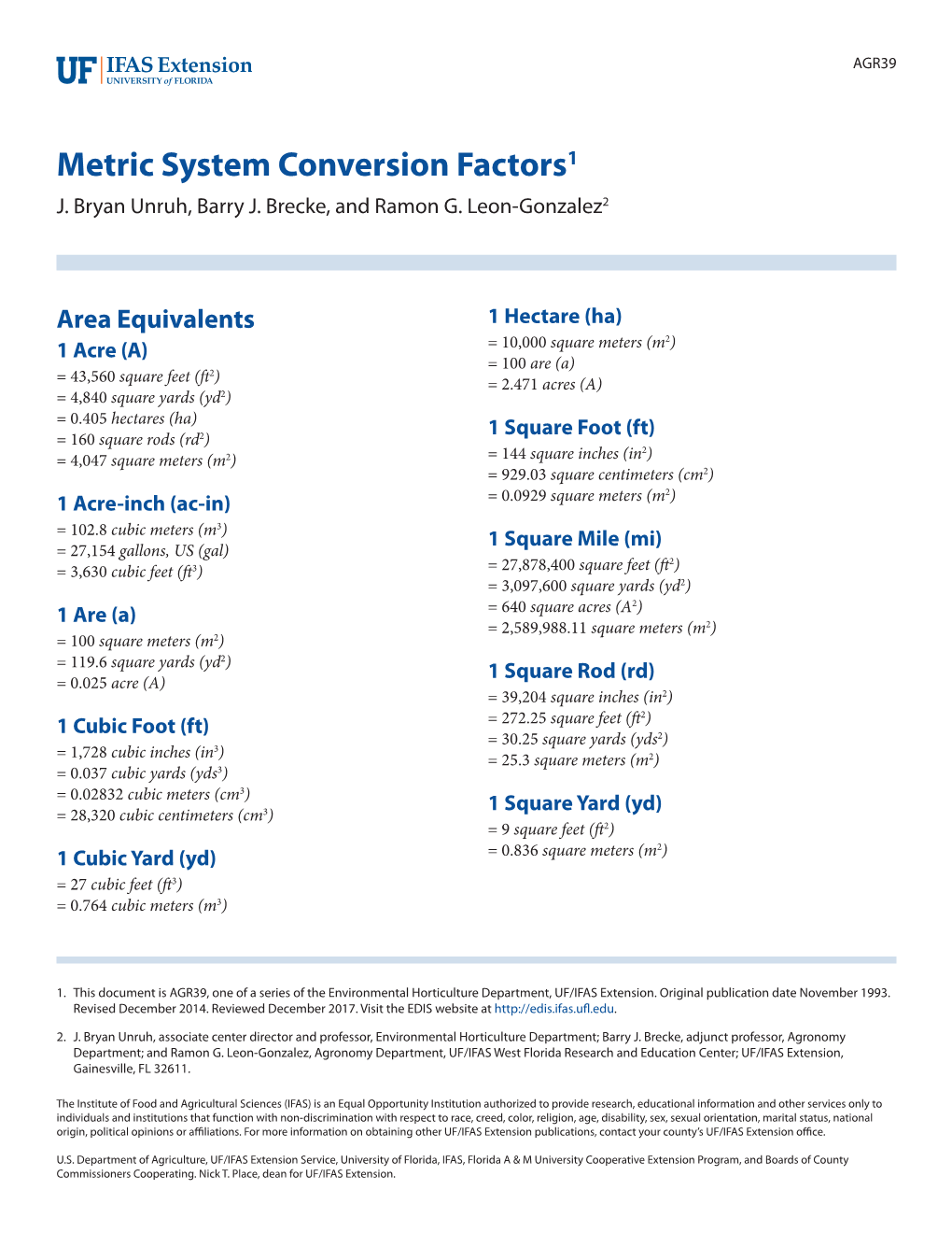 Metric System Conversion Factors1 J