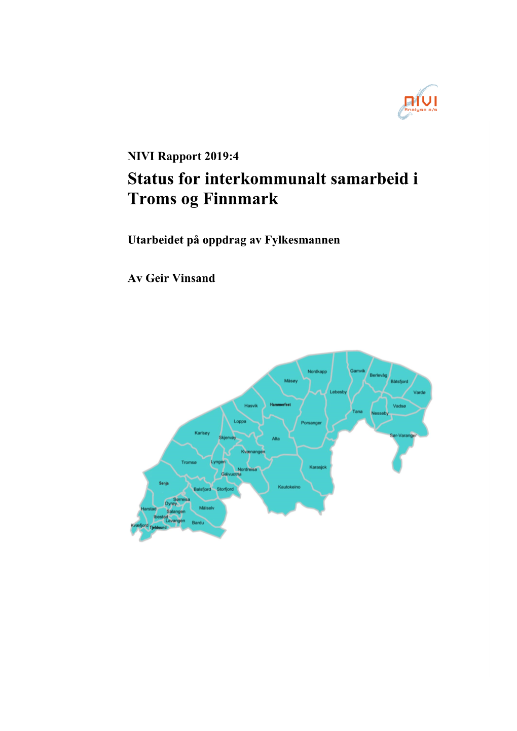 Status for Interkommunalt Samarbeid I Troms Og Finnmark