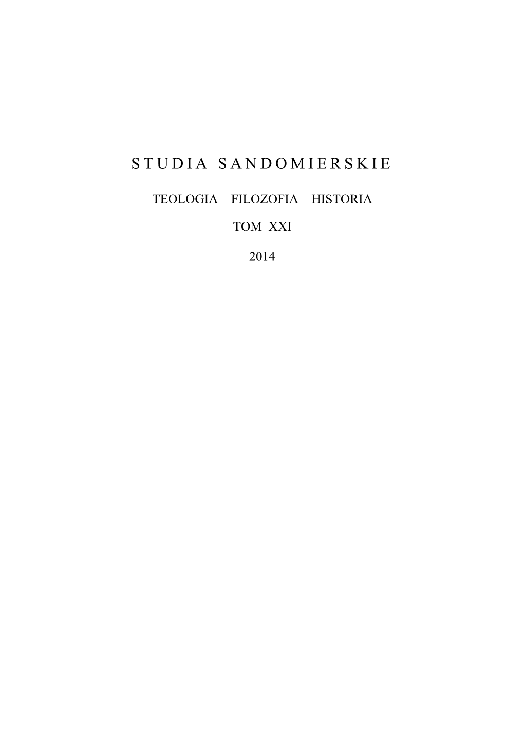 Studia Sandomierskie