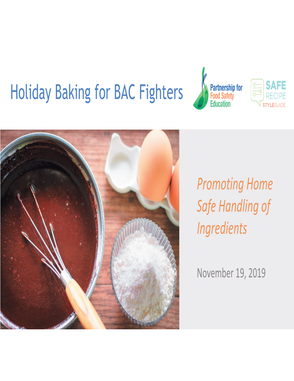 Holiday Baking for BAC Fighters