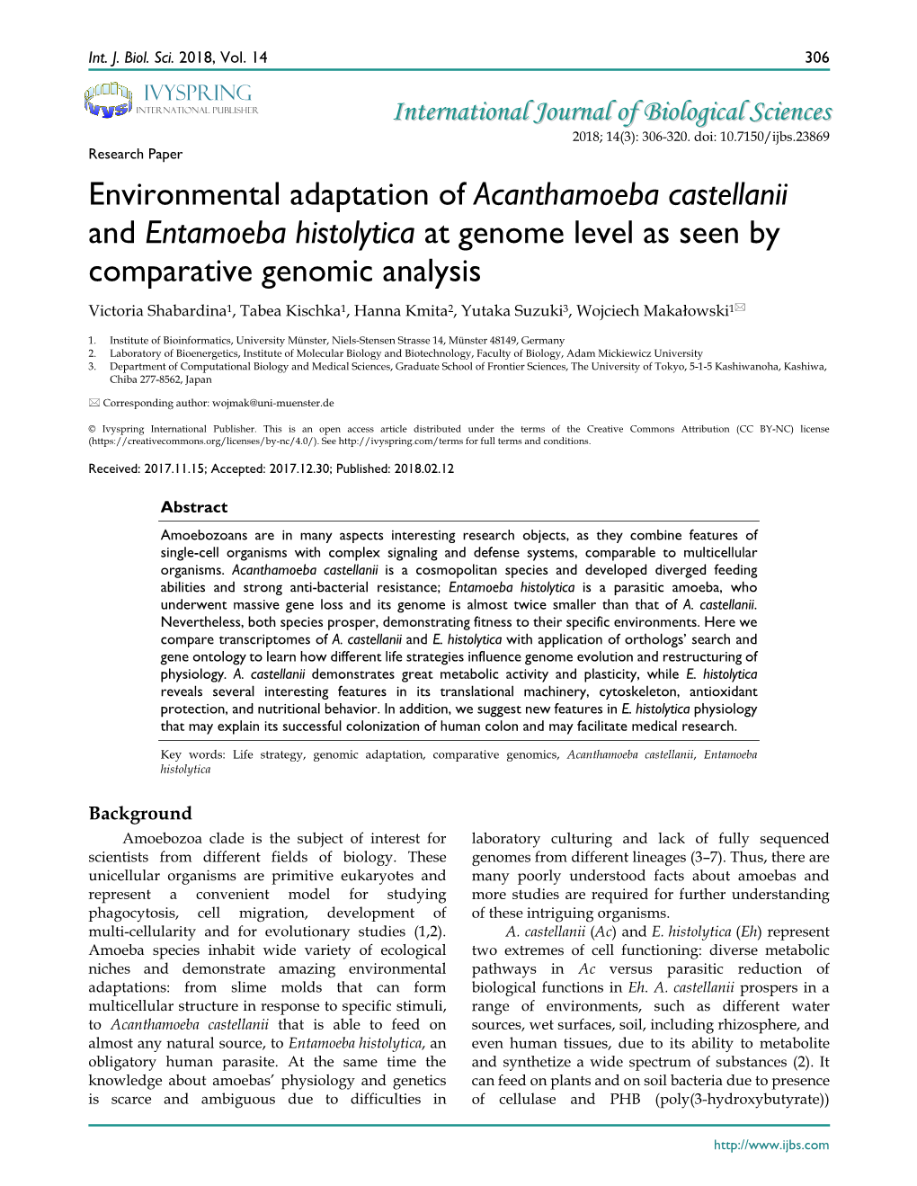 Acanthamoeba Castellanii