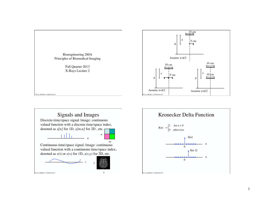 Signals and Images Kronecker Delta Function