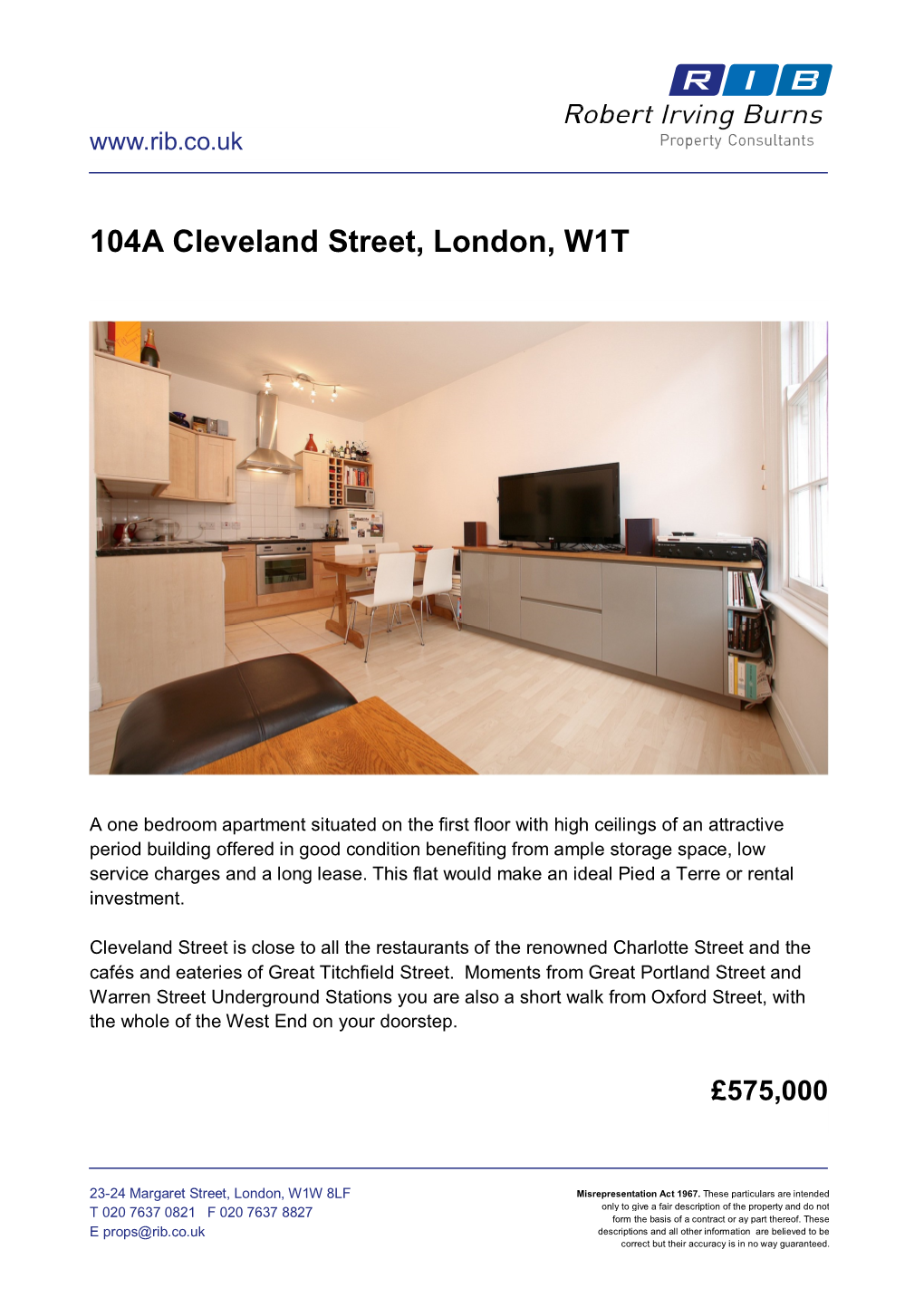 104A Cleveland Street, London, W1T