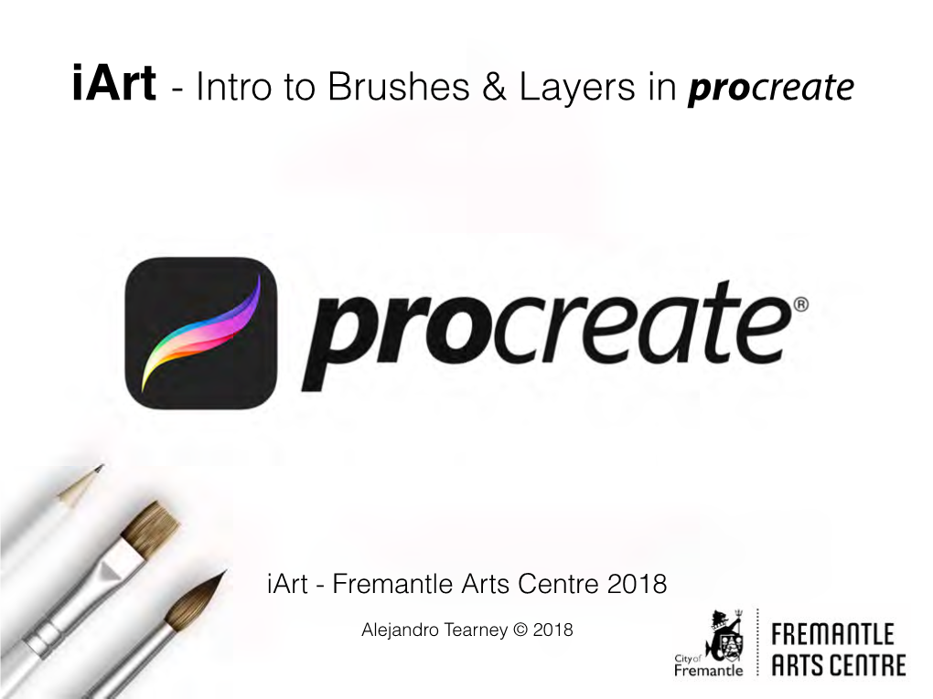 Iart Fremantle Arts Centre Intro Brushes & Layers Procreate 2018