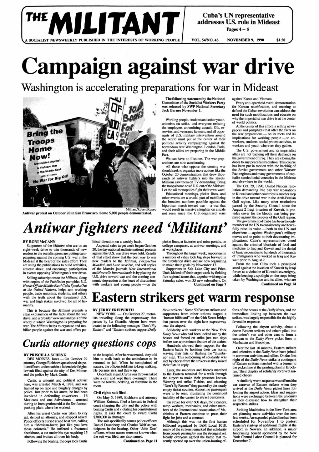 Campaign Against War Drive Washington Is Accelerating Preparations for War in Mideast