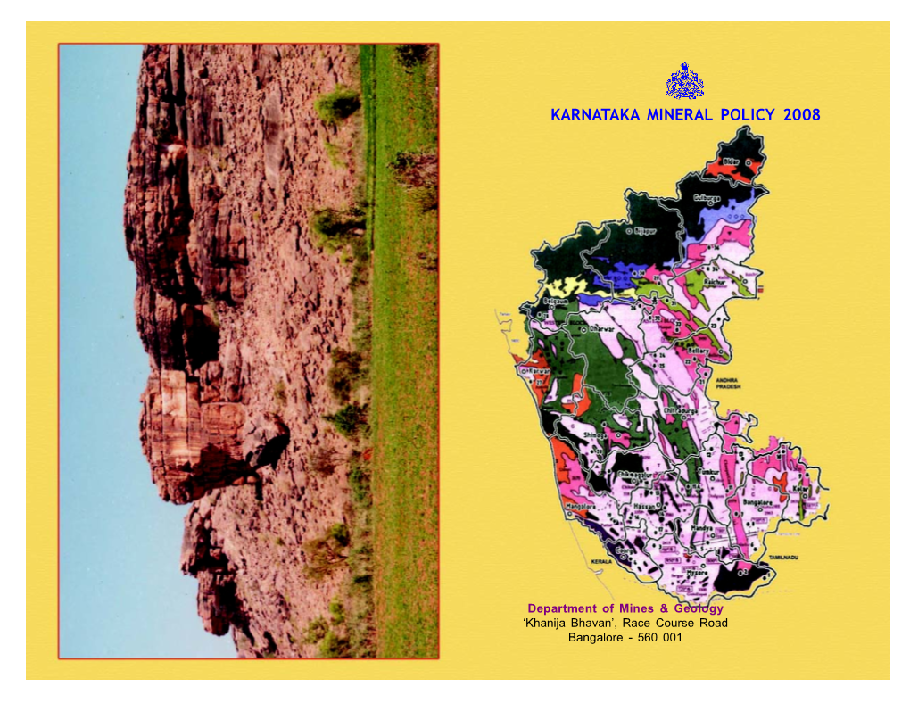 Karnataka Mineral Policy 2008