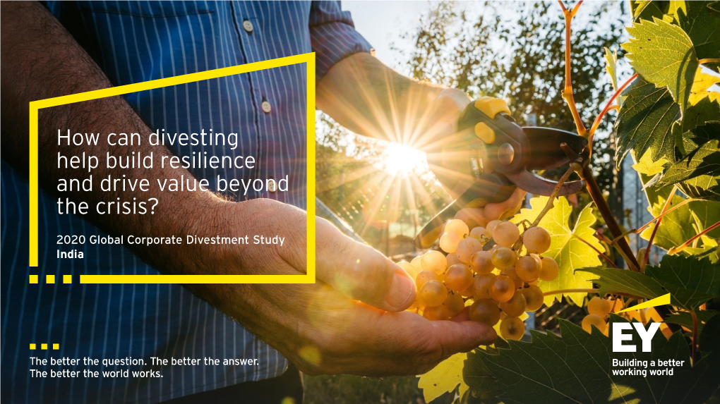 How Can Divesting Help Build Resilience and Drive Value Beyond the Crisis?