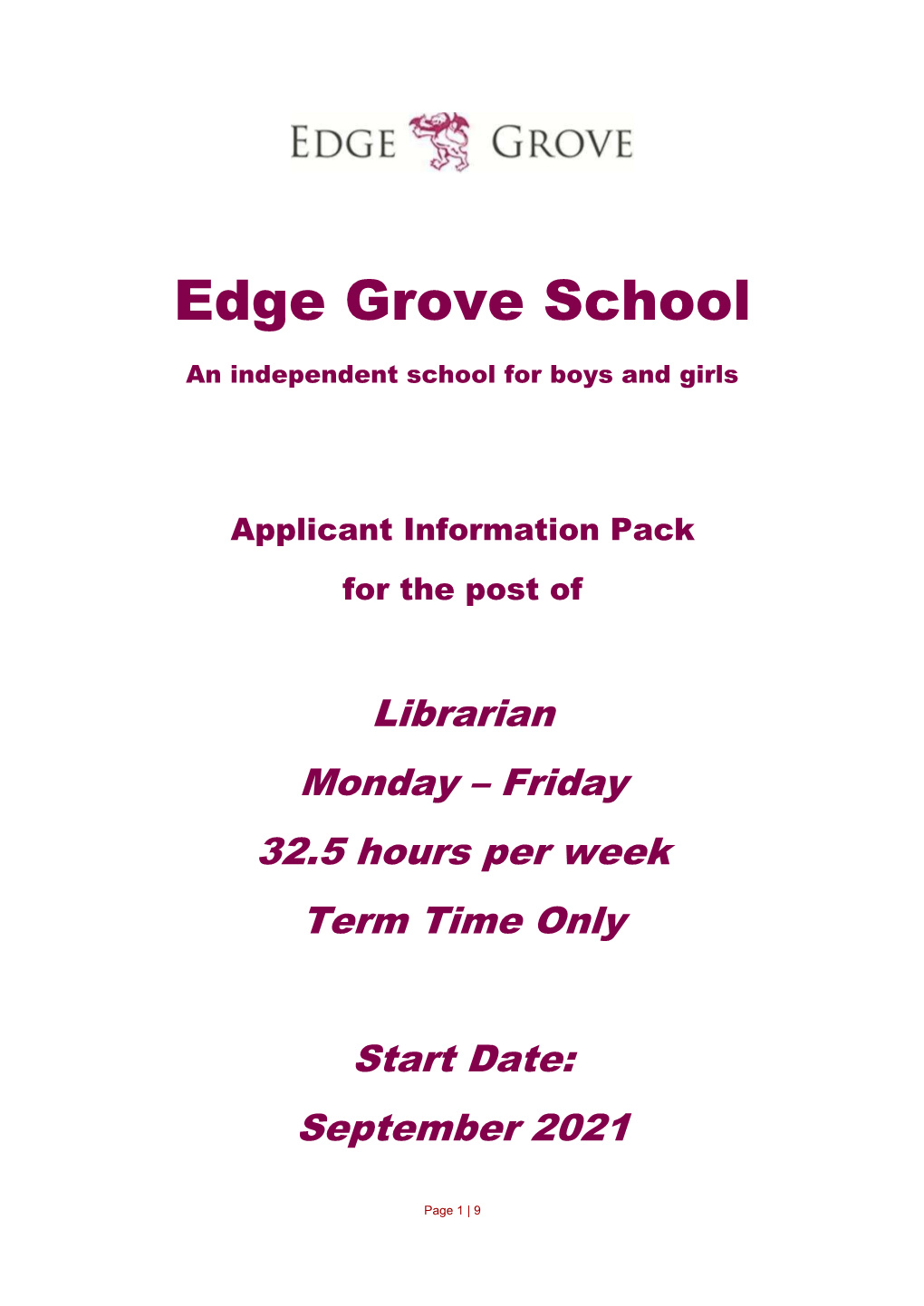 Edge Grove School