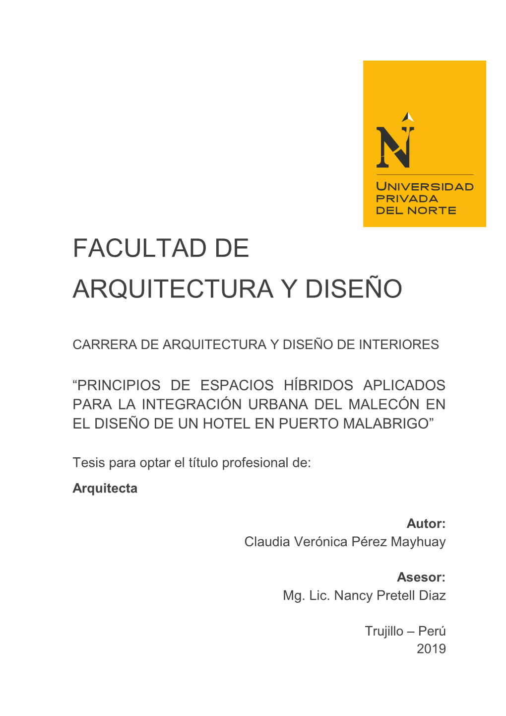 Facultad De Arquitectura Y Diseño