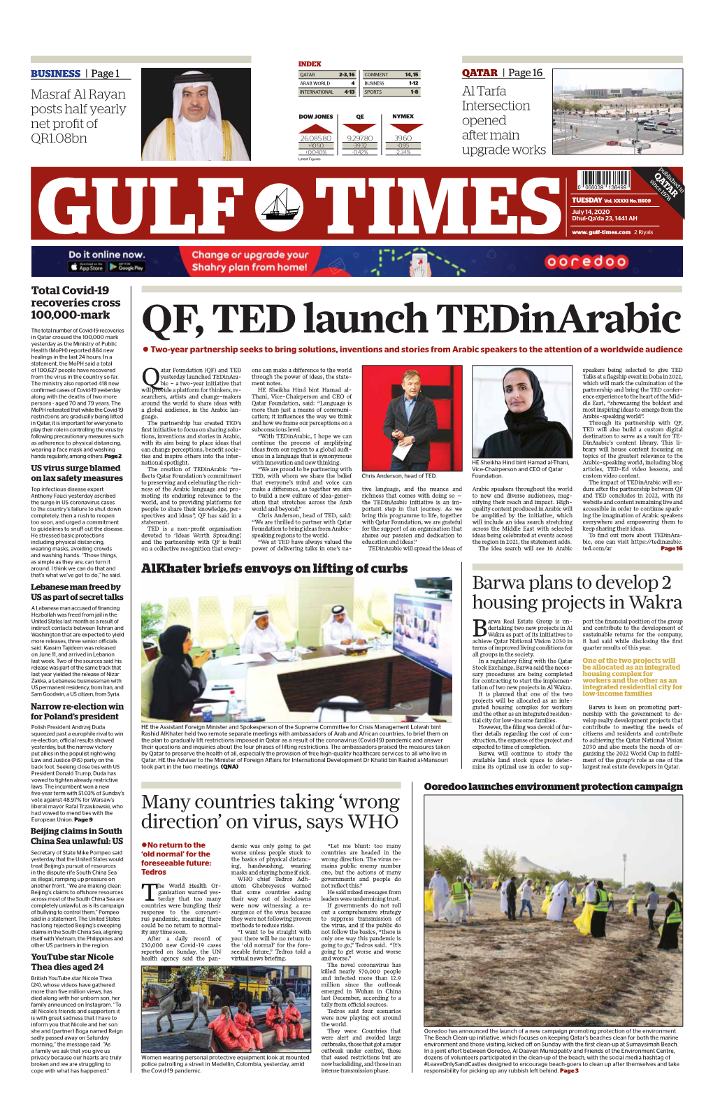 QF, TED Launch Tedinarabic
