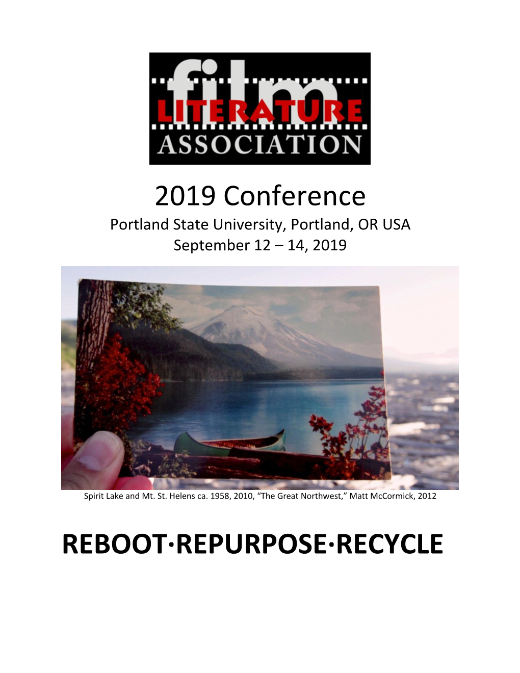 2019 Conference REBOOT·REPURPOSE·RECYCLE